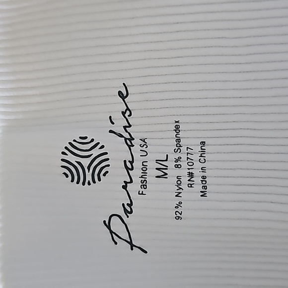 Paradise Fashion Ribbed One Shoulder Crop Top and Biker Shorts Set - Picture 3 of 4